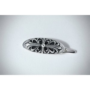 Chrome Hearts CH克罗心官网代购正品纯银十字蔷薇发夹F006