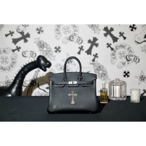 Chrome hearts CH克罗心爱马仕定制Birkin 25 TOGO皮十字架铂金包