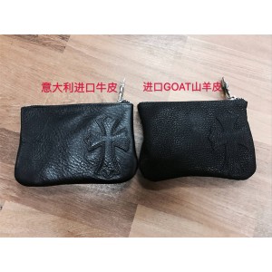 Chrome hearts 克罗心专卖店山羊皮十字架零钱包CHS003