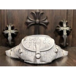 Chrome hearts CH克罗心官网正品新款白色十字架腰包胸包K053