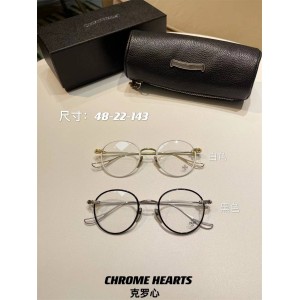 Chrome hearts CH克罗心日本官网纯钛圆形近视眼镜架平光镜光学眼镜