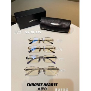 Chrome hearts CH克罗心官网价格新款纯钛半框近视眼镜架平光镜