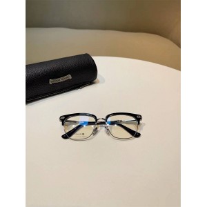 Chrome hearts CH克罗心官网正品黑色半框纯钛平光镜光学眼镜