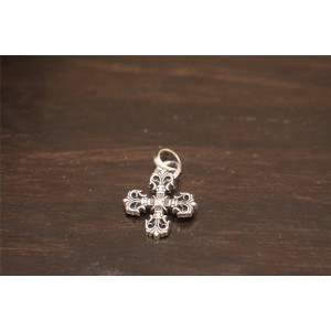 Chrome hearts CH正品克罗心中国官网四方火焰十字花吊牌吊坠D035