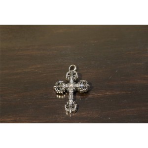 Chrome hearts CH代购克罗心官方网站专卖店大火焰十字花吊坠D018