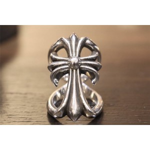 Chrome hearts CH官网克罗心怎么辨别真假纯银大十字架戒指指环R044